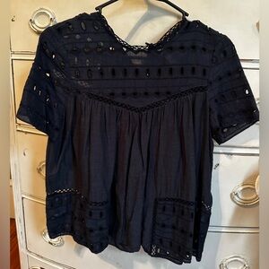 Navy Zara XS blouse